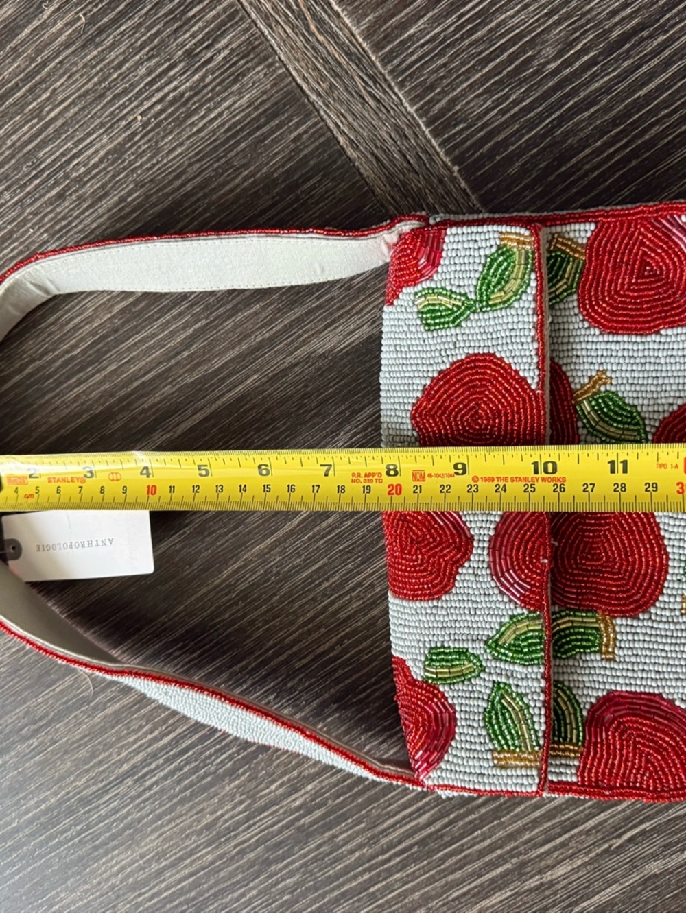 NWT Anthropologie Beaded Apple Fiona Purse Bag - Picture 8 of 8